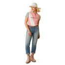 Ariat Womens Taryn Short Sleeve Polo (Flamingo Pink) additional 4