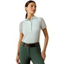 Ariat Womens Taryn Short Sleeve Polo (Starlight Blue/Heather Grey) additional 1