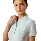 Ariat Womens Taryn Short Sleeve Polo (Starlight Blue/Heather Grey) additional 4