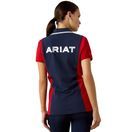 Ariat Womens Taryn Short Sleeve Polo (Team Navy/Red) additional 2
