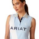 Ariat Womens Taryn Sleeveless Polo (Chambray Blue) additional 3