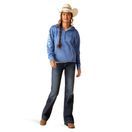 Ariat Womens Tek 1/2 Zip Hoodie (Dutch Blue) additional 4