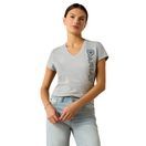 Ariat Womens Vertical Logo Short Sleeve T Shirt (Heather Grey) additional 1