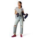 Ariat Womens Vertical Logo Short Sleeve T Shirt (Heather Grey) additional 3