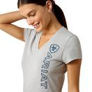 Ariat Womens Vertical Logo Short Sleeve T Shirt (Heather Grey) additional 4
