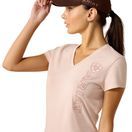 Ariat Womens Vertical Logo Short Sleeve T Shirt (Sepia Rose) additional 4