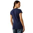 Ariat Womens Vertical Logo Short Sleeve T Shirt (Team Navy/Red) additional 2