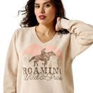 Ariat Womens Victoria Sweatshirt (Khaki Heather) additional 4