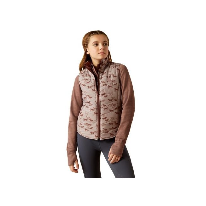 Ariat Youth Bella Insulated Reversible Vest (Scattering Horses)