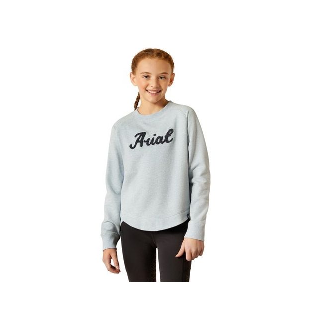 Ariat Youth Benicia Sweatshirt (Cerulean Heather)