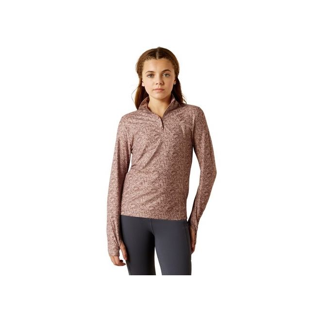 Ariat Youth Lowell 3.0 1/4 Zip Long Sleeve Baselayer (Abstract Floral)