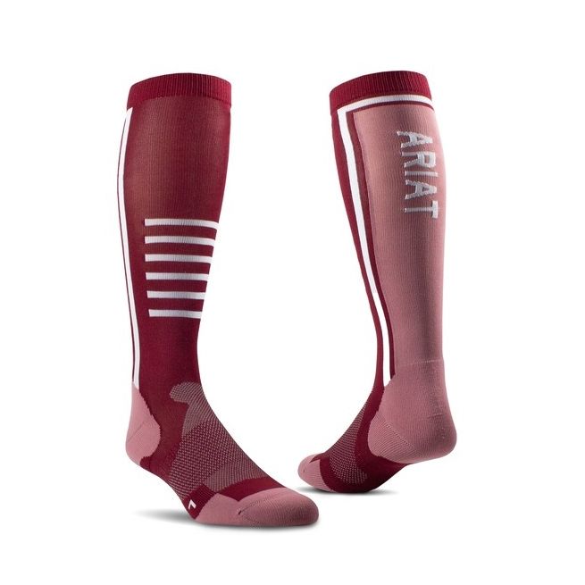 AriatTek Slimline Performance Socks (Tawny Port/Twilight Mauve)