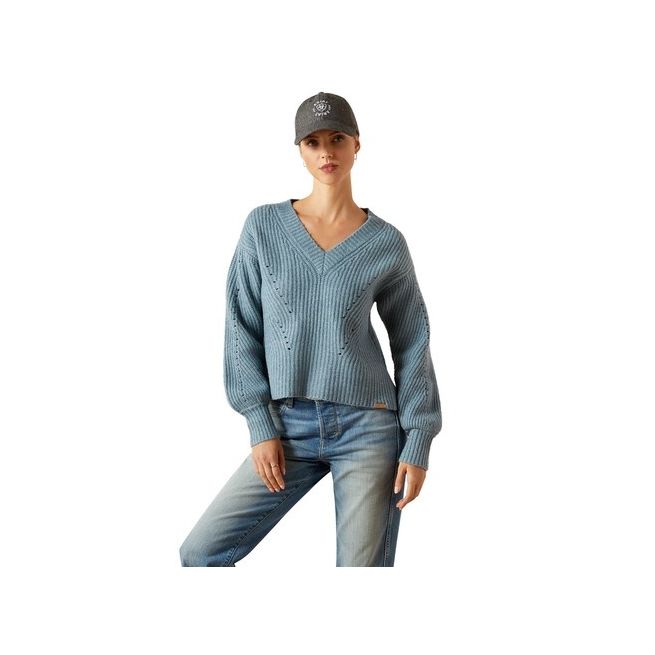 *OUTLET *Ariat Women's Blaydon Sweater (Lake Heather)