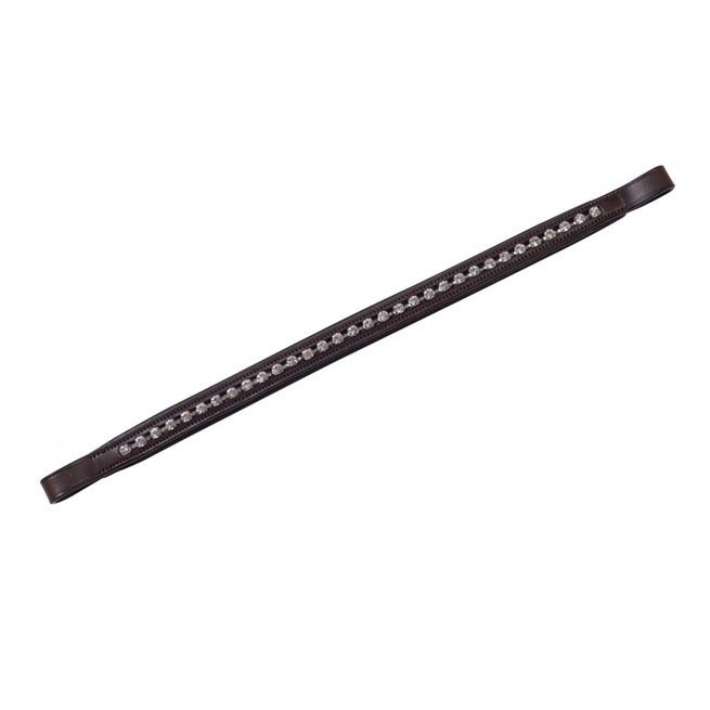 Collegiate Large Diamante Browband (Brown)