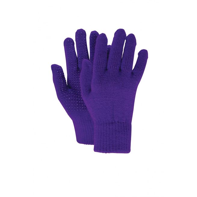 Dublin Adult's Magic Pimple Grip Riding Gloves (Dark Purple)