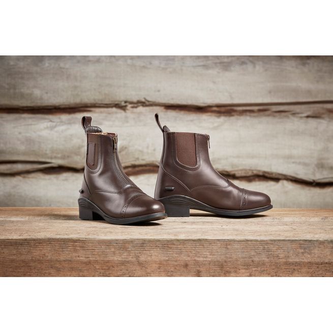 Dublin Ladies Evolution Zip Front Paddock Boots (Brown)