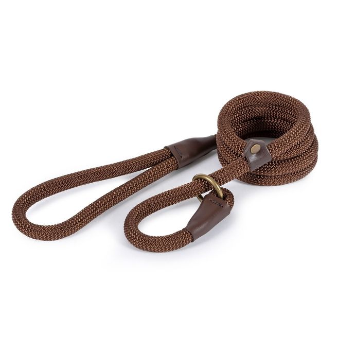 Ancol Heritage Deluxe Nylon Slip Lead (Brown)