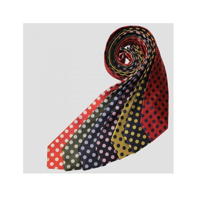 Equetech Uber Spot Show Tie (Red/White)
