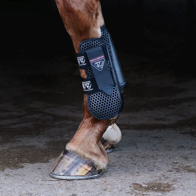 Equilibrium Tri-Zone Open Fronted Tendon Boots (Black)
