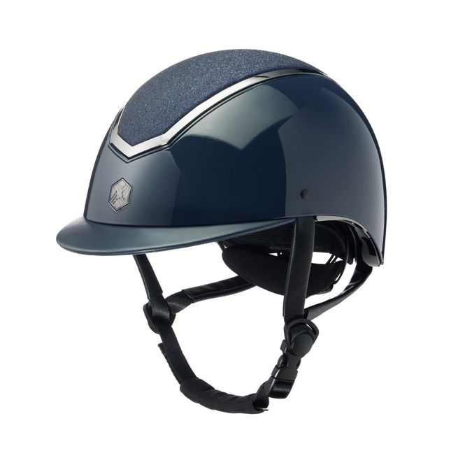 EQx Kylo Riding Helmet Standard Peak (Navy Gloss/Pewter)