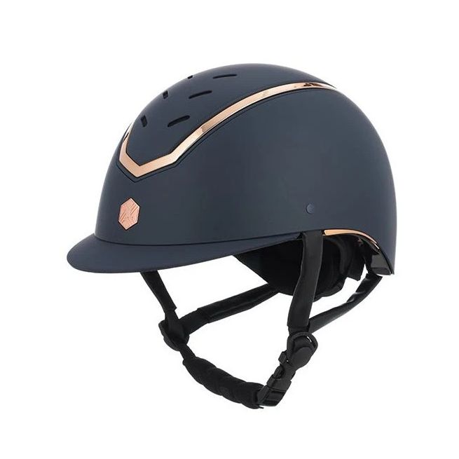 EQx Kylo Riding Helmet Standard Peak (Navy Matte/Rose Gold)