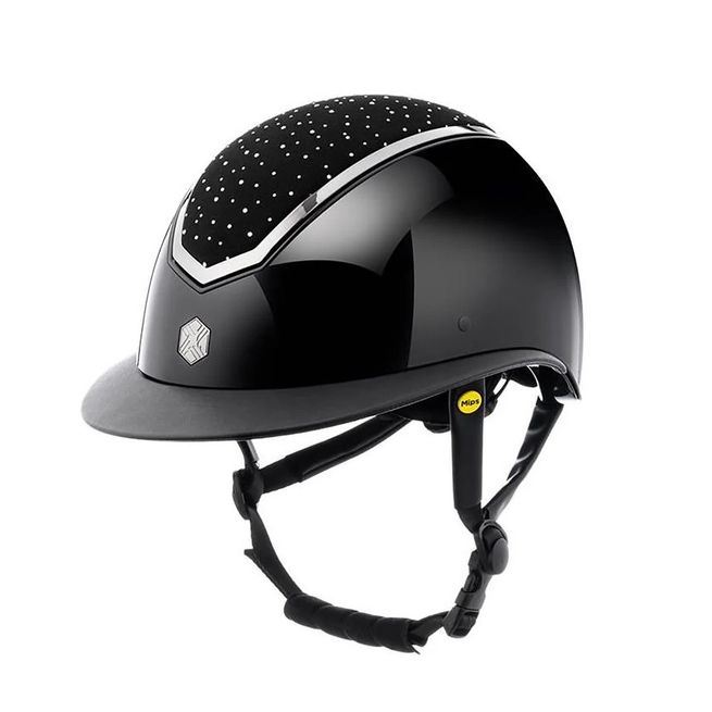 EQx Kylo Riding Helmet Wide Peak Peak (Black Gloss Crystal/Chrome) MIPS