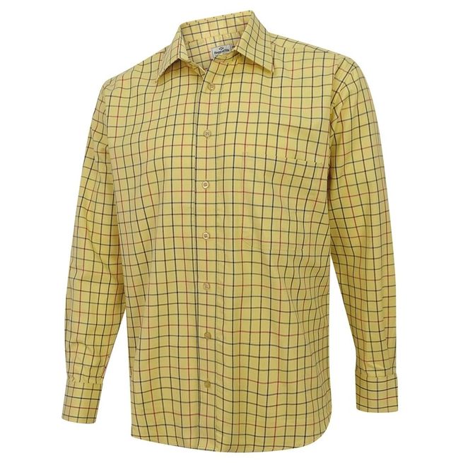 Hoggs of Fife Men's Governor Premier Tattersall Shirt (Gold Check)