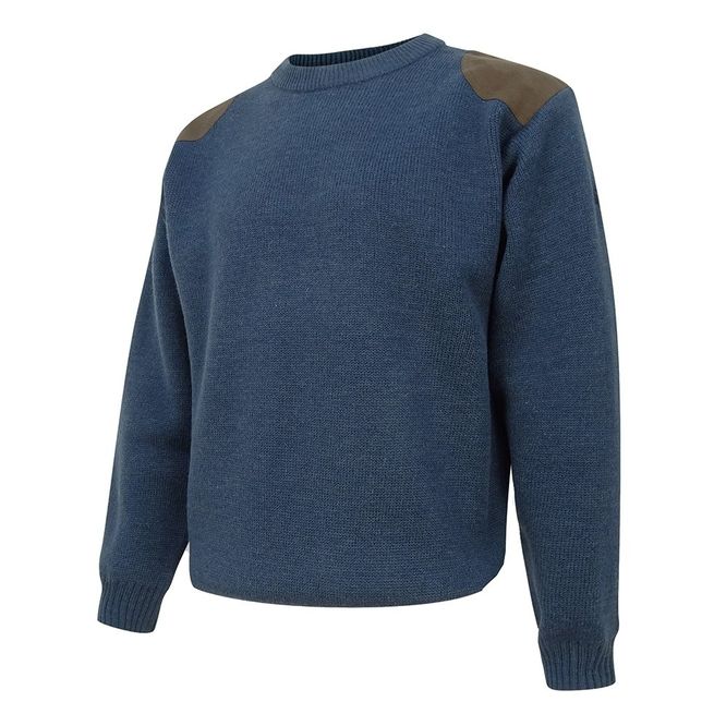 Hoggs of Fife Men's Melrose Hunting Pullover (Marled Navy)