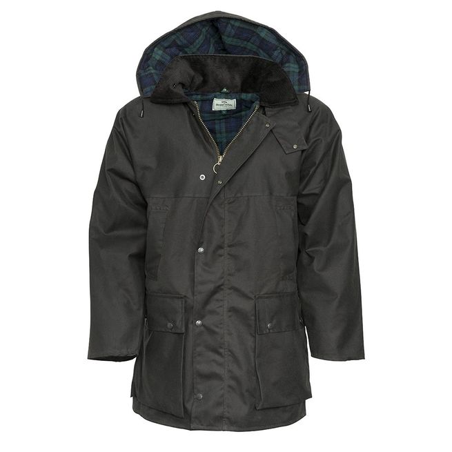Hoggs of Fife Men's Padded Wax Jacket (Brown)