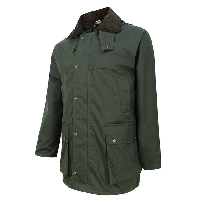 Hoggs of Fife Men's Padded Wax Jacket (Olive)