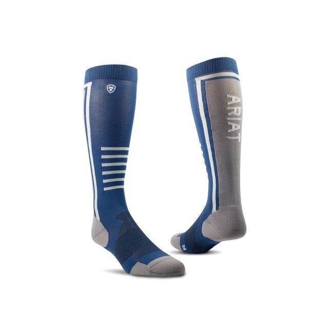 Ariat Ariattek Slimline Performance Socks (Denim/Zinc)