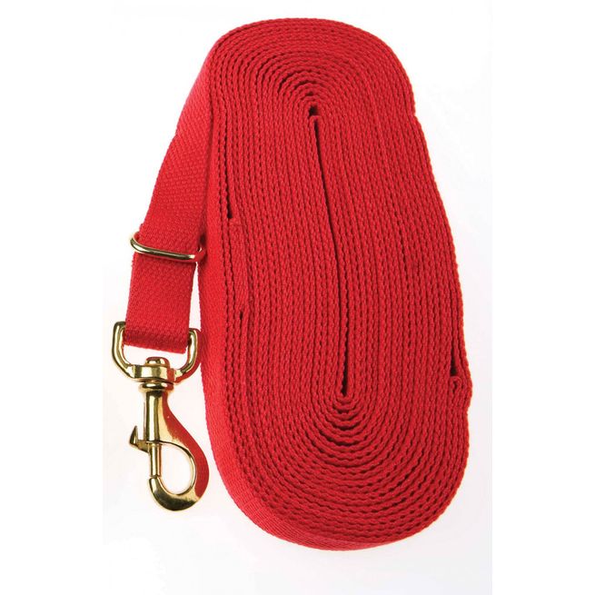 Kincade Cotton Lunge Rein (Red)