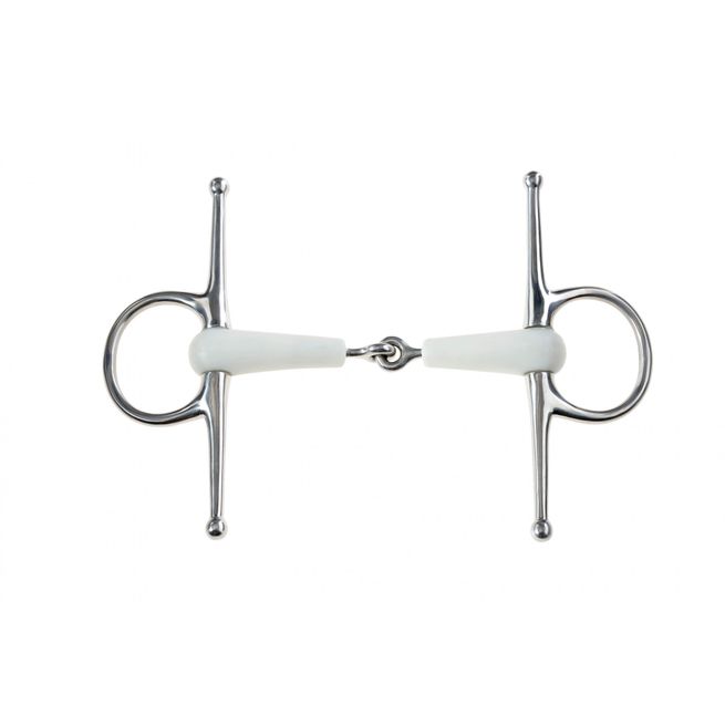 Korsteel Flexi Jointed Full Cheek Snaffle Bit (Ivory)