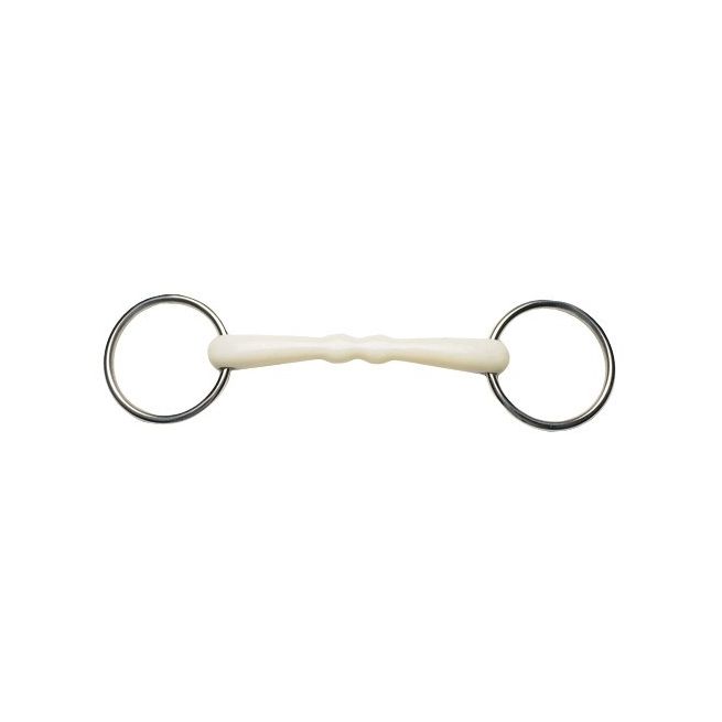 Korsteel Flexi Loose Ring Mullen Mouth Snaffle Bit (Ivory)