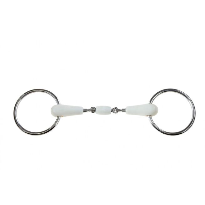 Korsteel Flexi Loose Ring Oval Link Snaffle Bit (Ivory)