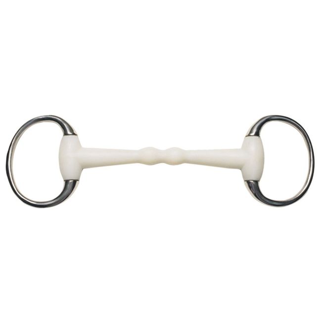 Korsteel Flexi Mullen Mouth Eggbutt Snaffle Bit (Ivory