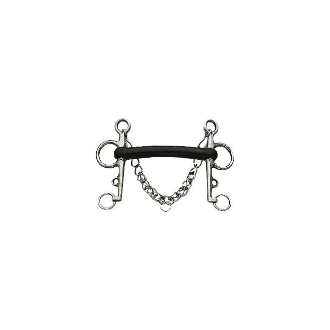 Korsteel Hard Rubber Mullen Mouth Pelham Bit