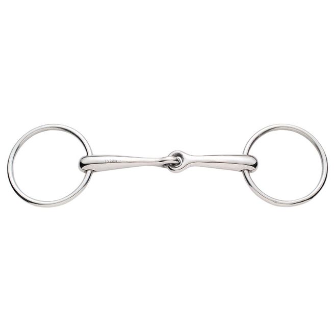 Korsteel Stainless Steel Solid Mouth Jointed 16mm Loose Ring Snaffle Bit