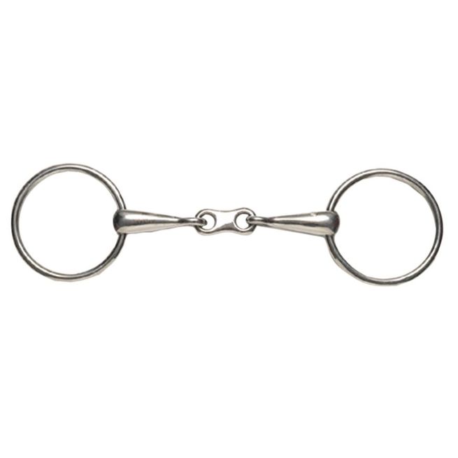 Korsteel Stainless Steel Thin Mouth French Link Loose Ring Snaffle Bit