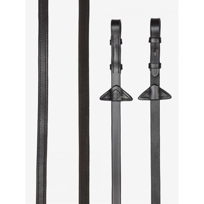 LeMieux Half Rubber Reins (Brown/Silver)