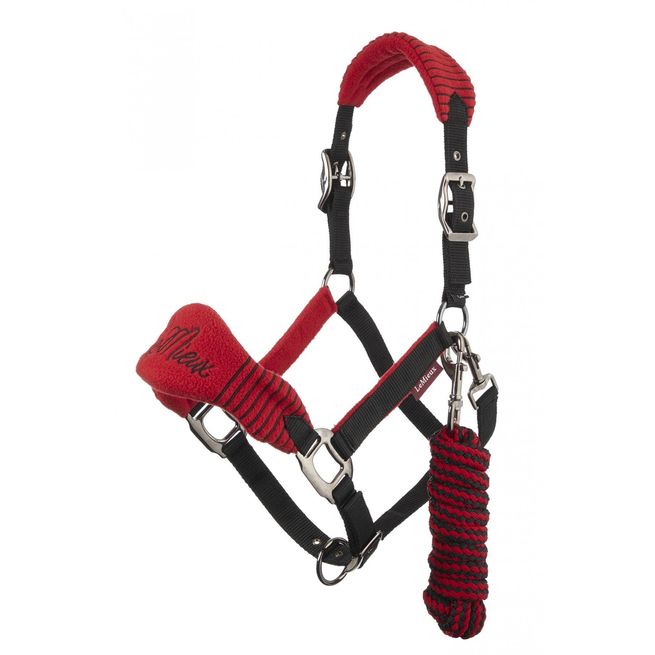 LeMieux Vogue Fleece Headcollar &amp; Leadrope (Chilli/Black)
