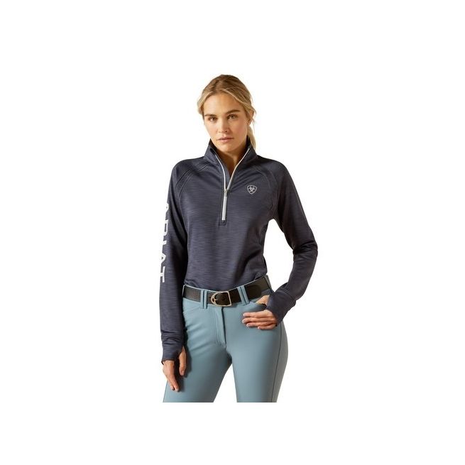 *OUTLET* Ariat Women's Tek Team 1/2 Zip Sweatshirt (Ombre Blue Heather)