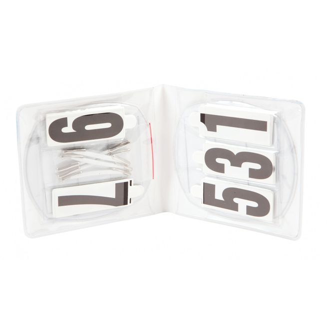 Roma Deluxe Oval 3 Number Holder Pair (White)