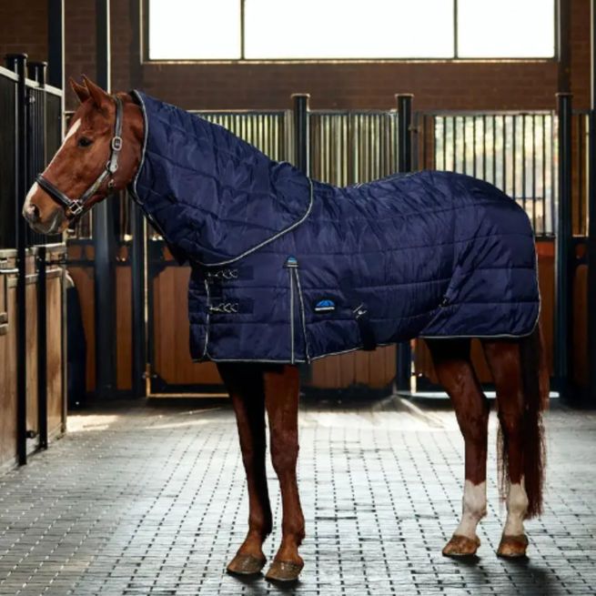Weatherbeeta ComfiTec PP Channel Quilt Detach a Neck Stable Rug 220g (Navy/Charcoal)