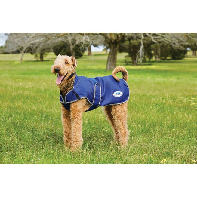 Weatherbeeta Comfitec Premier Free Parka Deluxe Dog Coat Medium (Dark Blue/Grey/White)