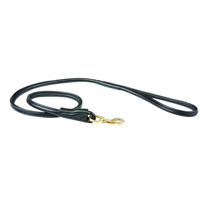 Weatherbeeta Rolled Leather Dog Lead (Black)