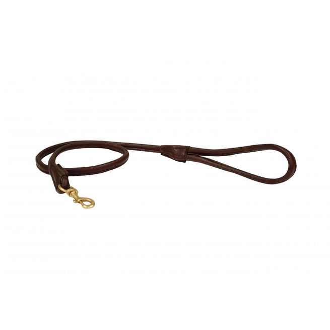 Weatherbeeta Rolled Leather Dog Lead (Brown)