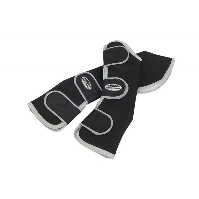 Weatherbeeta Wide Tab Long Travel Boots (Black/Silver)