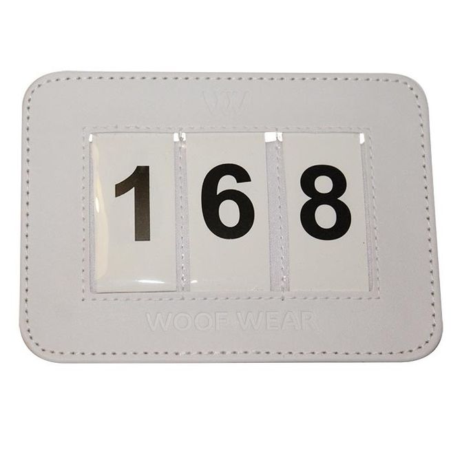 Woof Wear 3 Digit Dressage Saddle Pad Number Holder (White)