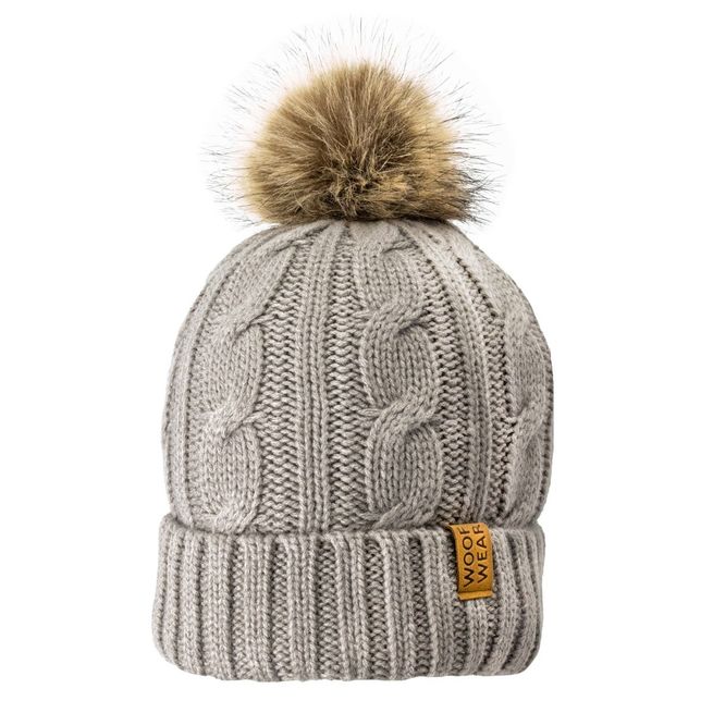 Woof Wear Cable Beanie (Stone)